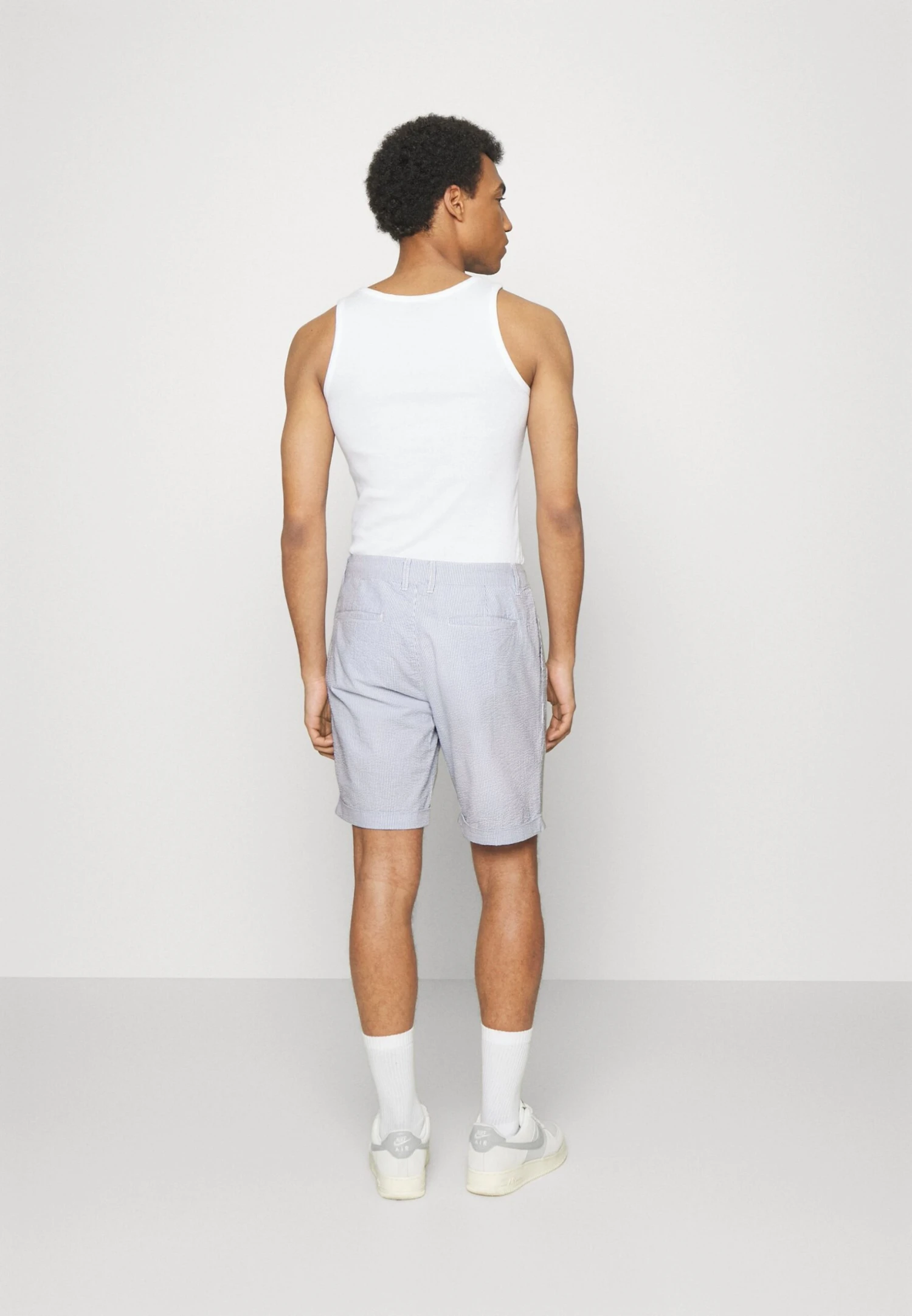 Pier One Pleated Seersucker Short - Shorts - Blue 3 Pier One Pleated Seersucker Short - Shorts - Blue - Imagen 3