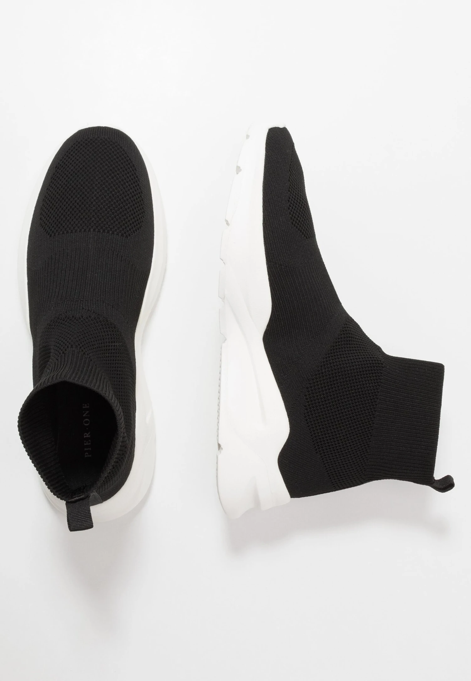 Pier One Zapatillas Altas - Black/White 2 Pier One Zapatillas Altas - Black/White - Imagen 2