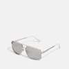 Pier One Unisex - Gafas De Sol - Silver-Coloured, Black