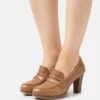 Pier One Leather- Tacones - Cognac