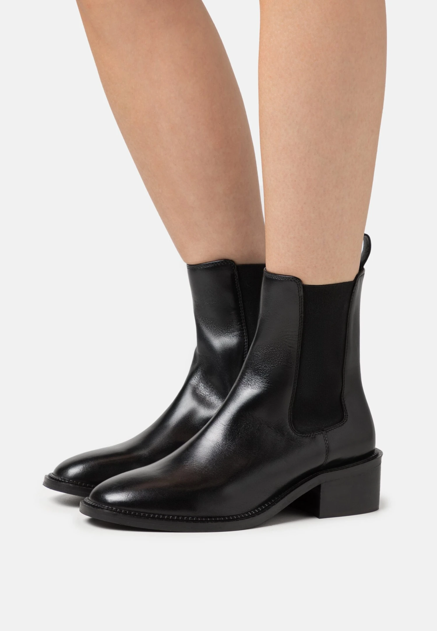 Pier One Leather- Botines - Black 1 Pier One Leather- Botines - Black