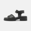 Pier One Leather - Sandalias - Black