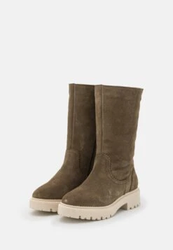 Pier One Leather Winter Boot - Botas - Khaki -Pier One 4be019c35c4c45beb144eb4aa53e93e8