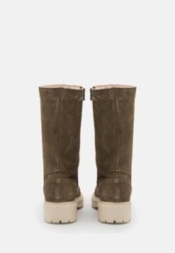 Pier One Leather Winter Boot - Botas - Khaki -Pier One 60e648fddcec4a66a5792e11ab31f968