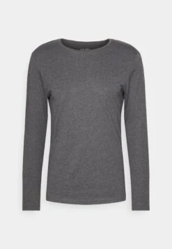 Pier One 2 Pack - Camiseta De Manga Larga - Black/Mottled Dark Grey -Pier One 61261ceb297745e3ae1e3c991f7195e5