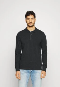 Pier One Long Sleeve 2 Pack- Polo - Dark Grey/Khaki -Pier One 61c36d2fe9404d06a651873e3825e3f3