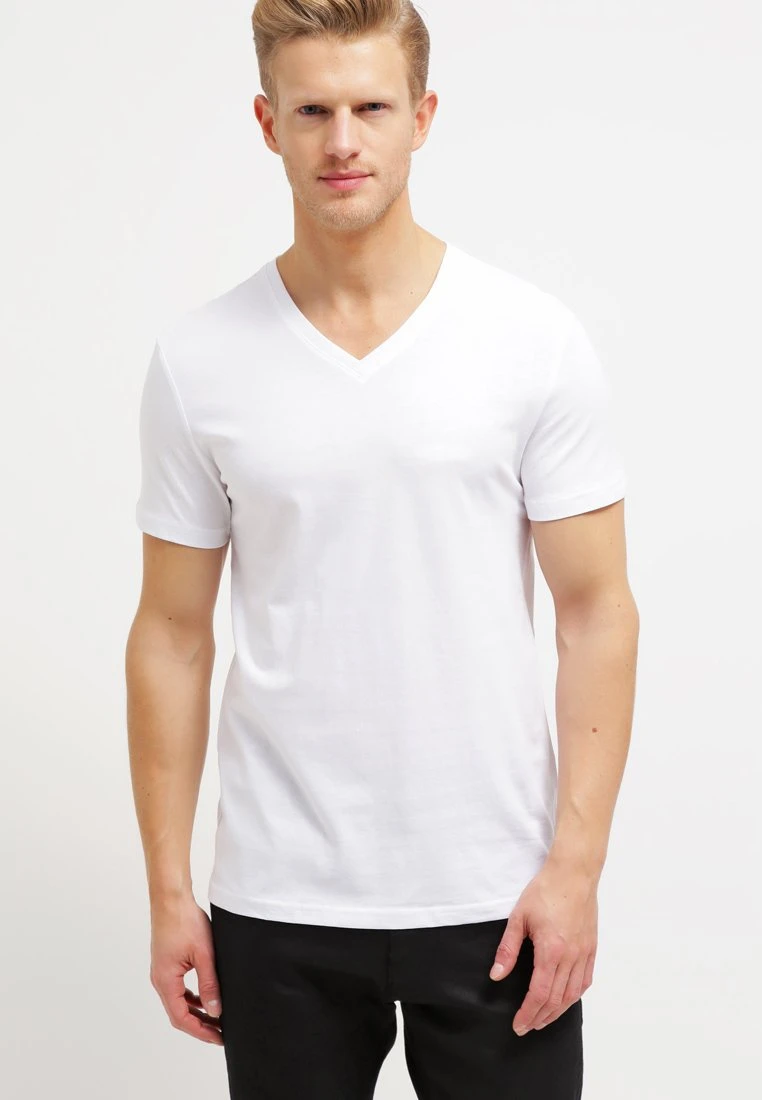 Pier One 2 Pack - Camiseta Básica - White/Black 2 Pier One 2 Pack - Camiseta Básica - White/Black - Imagen 2