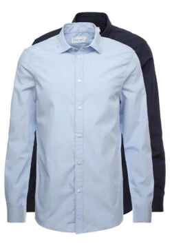 Pier One 2 Pack - Camisa Elegante - Light Blue/Dark Blue -Pier One 813ad76744ab42bcb5aac84160d3aeb6