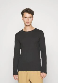 Pier One 2 Pack - Camiseta De Manga Larga - Black/Mottled Dark Grey -Pier One 82b68fa0ee4c46d1a85559b6ee29545d