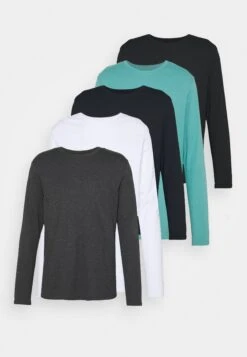 Pier One 5 Pack - Camiseta De Manga Larga - Dark Blue/Turquoise/White -Pier One 852b1adeb3684c1fb9aafb1a1a50eb45