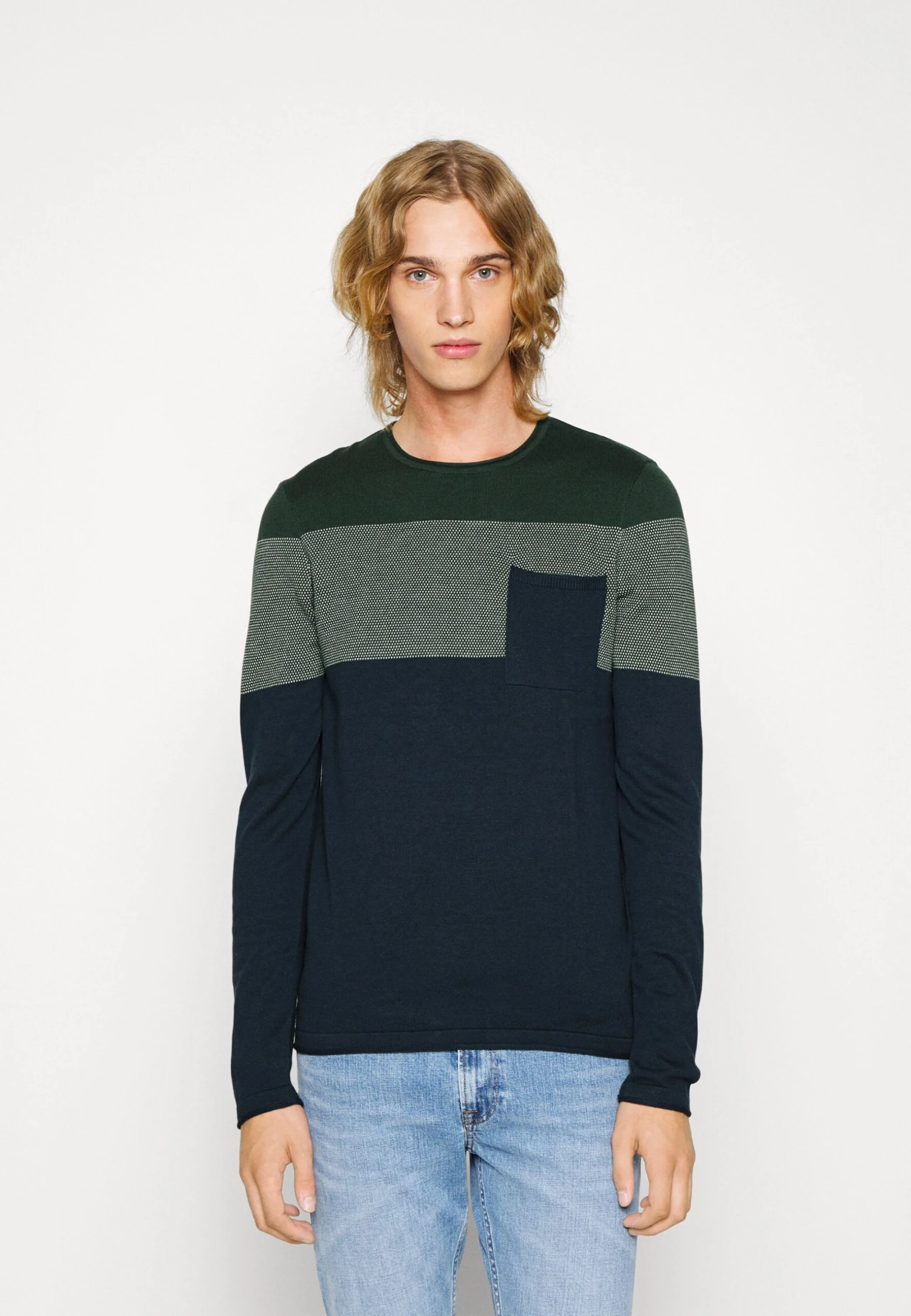 Pier One Jersey De Punto - Green/Blue 1 Pier One Jersey De Punto - Green/Blue