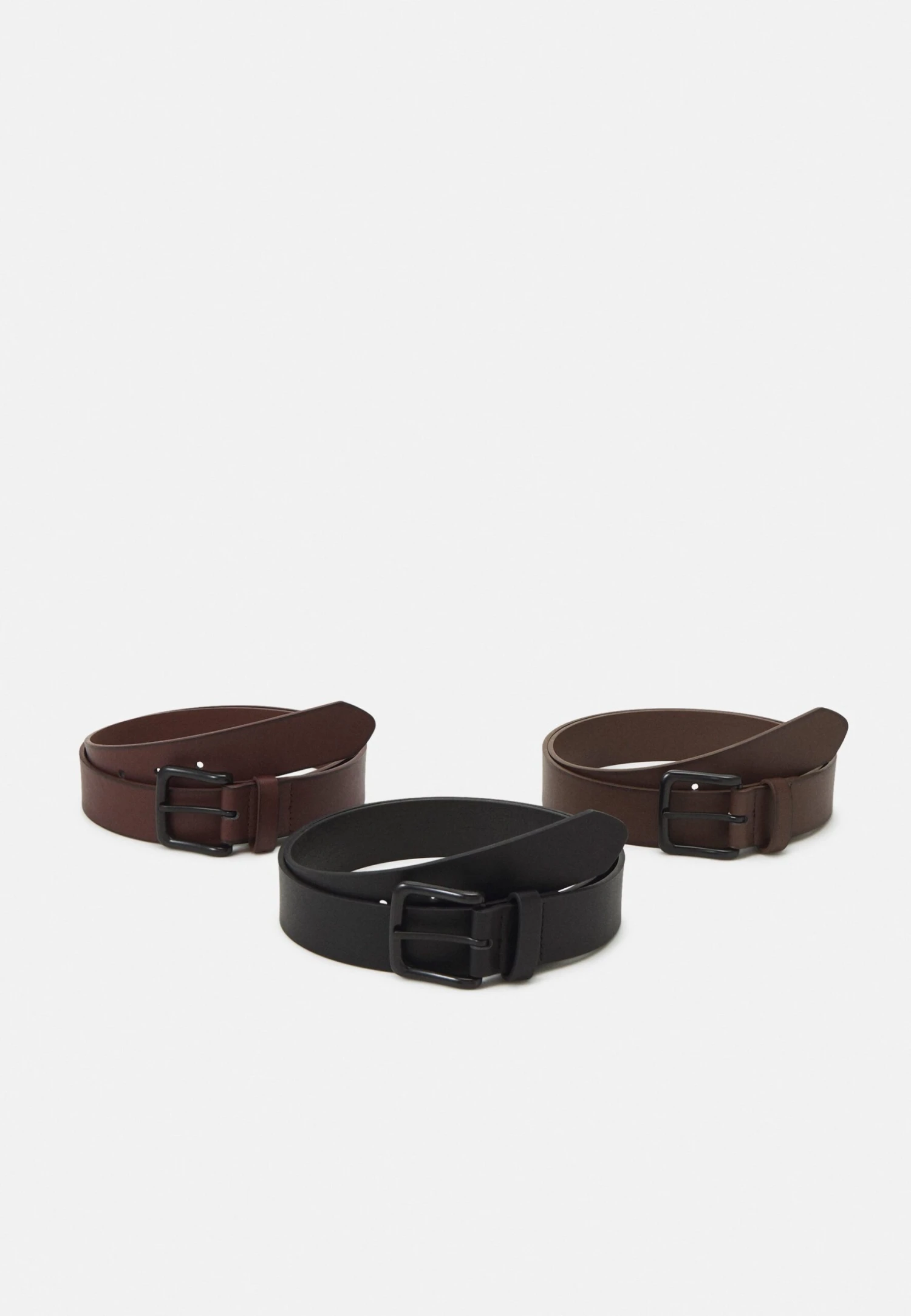 Pier One 3 Pack Unisex - Cinturón - Black/Brown/Dark Brown 1 Pier One 3 Pack Unisex - Cinturón - Black/Brown/Dark Brown