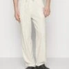 Pier One Drawcord Trousers Linen Blend - Pantalones - Off-White