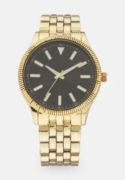 Pier One Unisex - Reloj - Gold-Coloured/Black