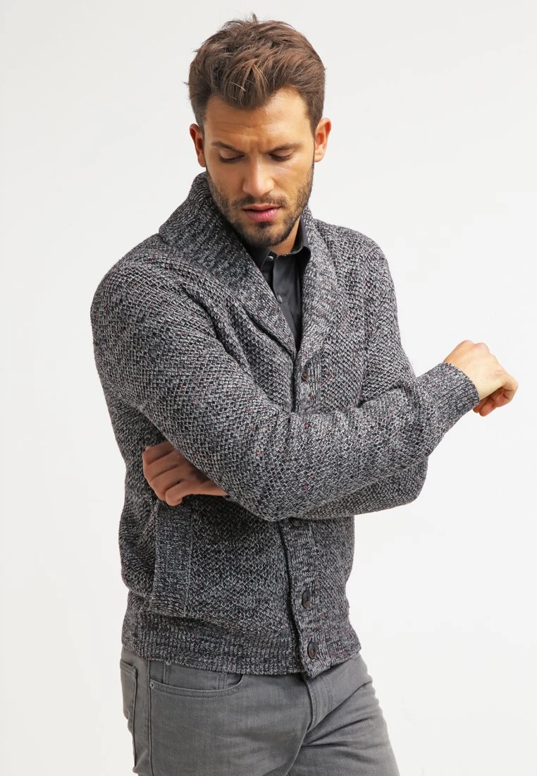 Pier One Chaqueta De Punto - Dark Grey Melange 1 Pier One Chaqueta De Punto - Dark Grey Melange