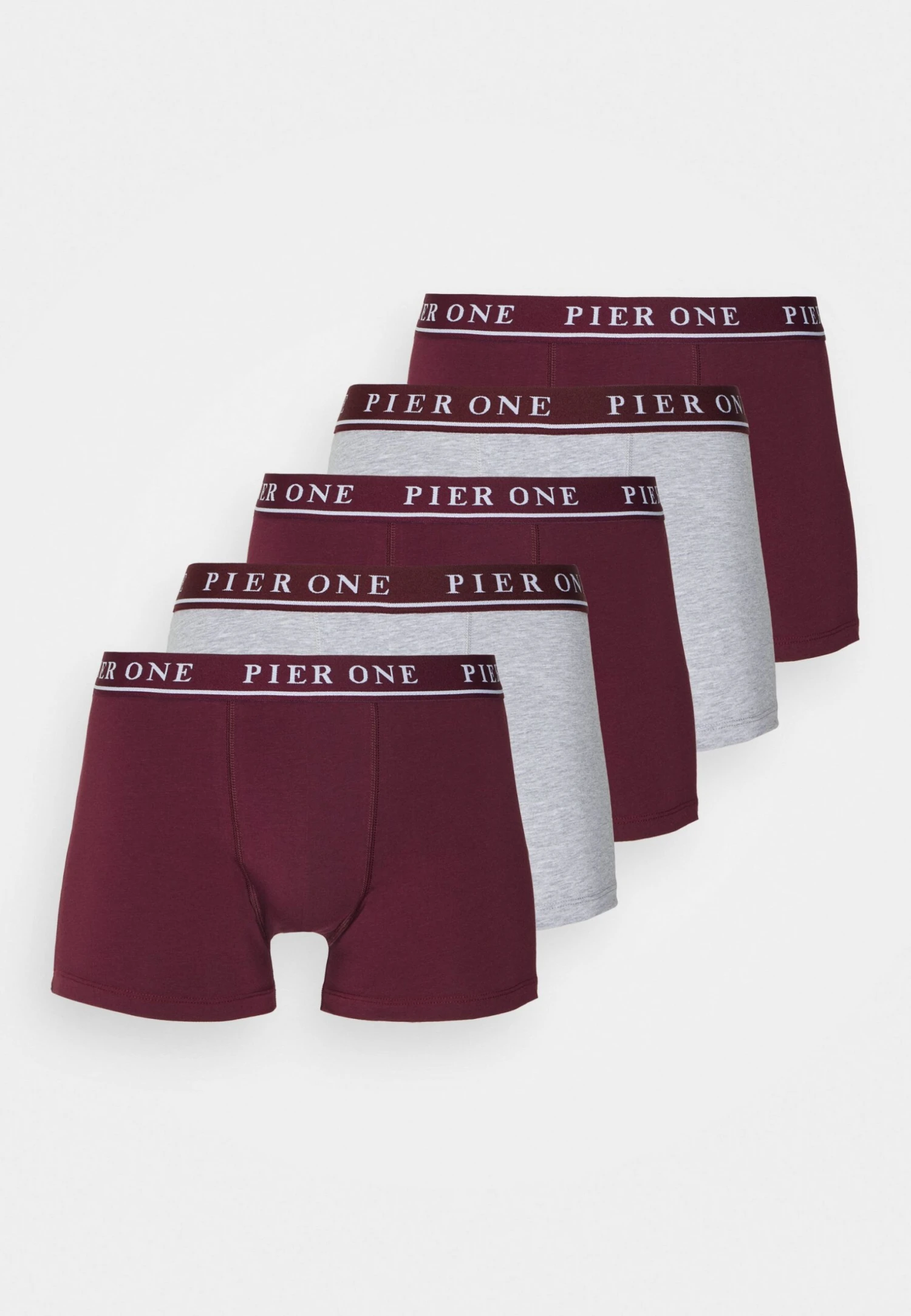 Pier One 5 Pack - Culotte - Bordeaux/Mottled Grey 1 Pier One 5 Pack - Culotte - Bordeaux/Mottled Grey