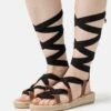 Pier One Leather - Sandalias Con Plataforma - Black