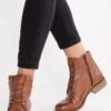 Pier One Botines Con Cordones - Brandy
