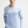 Pier One Basic Crewneck - Jersey De Punto - Light Blue