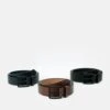 Pier One 3 Pack - Cinturón - Black - 802_Brown - 702_Dark Blue - 503